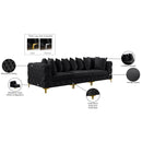  Manufacturer Color_Black -- Meridian Tremblay Stationary Fabric Sofa IMAGE 16