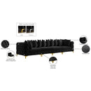  Manufacturer Color_Black -- Meridian Tremblay Stationary Fabric Sofa IMAGE 12