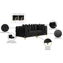 Meridian Tremblay Black Velvet Modular Sofa IMAGE 14