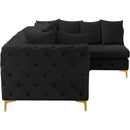  Manufacturer Color_Black -- Meridian Tremblay Fabric 4 pc Sectional IMAGE 11