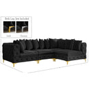  Manufacturer Color_Black -- Meridian Tremblay Fabric 4 pc Sectional IMAGE 13