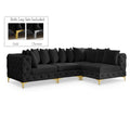  Manufacturer Color_Black -- Meridian Tremblay Fabric 4 pc Sectional IMAGE 1