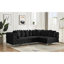 Manufacturer Color_Black -- Meridian Tremblay Fabric 4 pc Sectional IMAGE 4