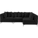  Manufacturer Color_Black -- Meridian Tremblay Fabric 4 pc Sectional IMAGE 6