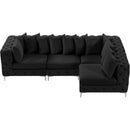  Manufacturer Color_Black -- Meridian Tremblay Fabric 4 pc Sectional IMAGE 8
