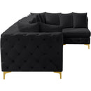  Manufacturer Color_Black -- Meridian Tremblay Fabric 5 pc Sectional IMAGE 11