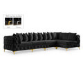  Manufacturer Color_Black -- Meridian Tremblay Fabric 5 pc Sectional IMAGE 1
