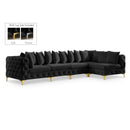  Manufacturer Color_Black -- Meridian Tremblay Fabric 5 pc Sectional IMAGE 1