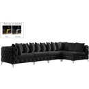 Manufacturer Color_Black -- Meridian Tremblay Fabric 5 pc Sectional IMAGE 2