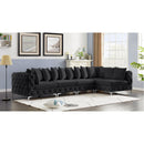  Manufacturer Color_Black -- Meridian Tremblay Fabric 5 pc Sectional IMAGE 4