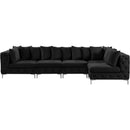  Manufacturer Color_Black -- Meridian Tremblay Fabric 5 pc Sectional IMAGE 6