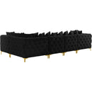  Manufacturer Color_Black -- Meridian Tremblay Fabric 5 pc Sectional IMAGE 9