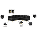  Manufacturer Color_Black -- Meridian Tremblay Fabric 5 pc Sectional IMAGE 12