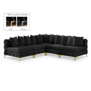  Manufacturer Color_Black -- Meridian Tremblay Fabric 5 pc Sectional IMAGE 1