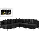  Manufacturer Color_Black -- Meridian Tremblay Fabric 5 pc Sectional IMAGE 2