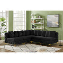  Manufacturer Color_Black -- Meridian Tremblay Fabric 5 pc Sectional IMAGE 3
