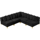  Manufacturer Color_Black -- Meridian Tremblay Fabric 5 pc Sectional IMAGE 5