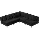  Manufacturer Color_Black -- Meridian Tremblay Fabric 5 pc Sectional IMAGE 6