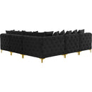  Manufacturer Color_Black -- Meridian Tremblay Fabric 5 pc Sectional IMAGE 7
