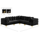  Manufacturer Color_Black -- Meridian Tremblay Fabric 5 pc Sectional IMAGE 11