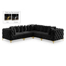  Manufacturer Color_Black -- Meridian Tremblay Fabric 5 pc Sectional IMAGE 1
