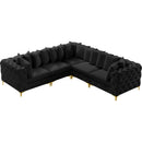  Manufacturer Color_Black -- Meridian Tremblay Fabric 5 pc Sectional IMAGE 5