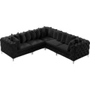  Manufacturer Color_Black -- Meridian Tremblay Fabric 5 pc Sectional IMAGE 6