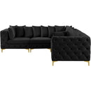  Manufacturer Color_Black -- Meridian Tremblay Fabric 5 pc Sectional IMAGE 9