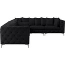  Manufacturer Color_Black -- Meridian Tremblay Fabric 6 pc Sectional IMAGE 10