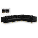  Manufacturer Color_Black -- Meridian Tremblay Fabric 6 pc Sectional IMAGE 1