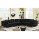  Manufacturer Color_Black -- Meridian Tremblay Fabric 6 pc Sectional IMAGE 4