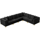  Manufacturer Color_Black -- Meridian Tremblay Fabric 6 pc Sectional IMAGE 5