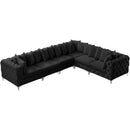  Manufacturer Color_Black -- Meridian Tremblay Fabric 6 pc Sectional IMAGE 6
