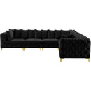  Manufacturer Color_Black -- Meridian Tremblay Fabric 6 pc Sectional IMAGE 7