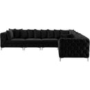  Manufacturer Color_Black -- Meridian Tremblay Fabric 6 pc Sectional IMAGE 8