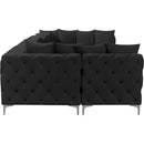  Manufacturer Color_Black -- Meridian Tremblay Fabric 6 pc Sectional IMAGE 10