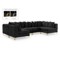  Manufacturer Color_Black -- Meridian Tremblay Fabric 6 pc Sectional IMAGE 1