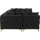  Manufacturer Color_Black -- Meridian Tremblay Fabric 6 pc Sectional IMAGE 9
