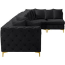  Manufacturer Color_Black -- Meridian Tremblay Fabric 6 pc Sectional IMAGE 11