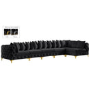 Meridian Tremblay Fabric Sectional 686Black-Sec6C IMAGE 1
