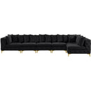  Manufacturer Color_Black -- Meridian Tremblay Fabric 6 pc Sectional IMAGE 7