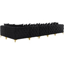  Manufacturer Color_Black -- Meridian Tremblay Fabric 6 pc Sectional IMAGE 9