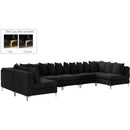  Manufacturer Color_Black -- Meridian Tremblay Fabric 7 pc Sectional IMAGE 2