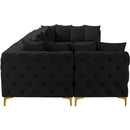  Manufacturer Color_Black -- Meridian Tremblay Fabric 7 pc Sectional IMAGE 9