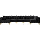  Manufacturer Color_Black -- Meridian Tremblay Fabric 7 pc Sectional IMAGE 5