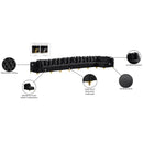 Meridian Tremblay Black Velvet Modular Sectional IMAGE 18