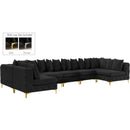 Meridian Tremblay Fabric Sectional 686Black-Sec8C IMAGE 1