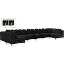  Manufacturer Color_Black -- Meridian Tremblay Fabric 9 pc Sectional IMAGE 2