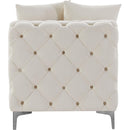  Manufacturer Color_Cream -- Tremblay Cream Velvet Upholstered Modular Armless Chair IMAGE 12