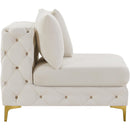  Manufacturer Color_Cream -- Tremblay Cream Velvet Upholstered Modular Armless Chair IMAGE 13